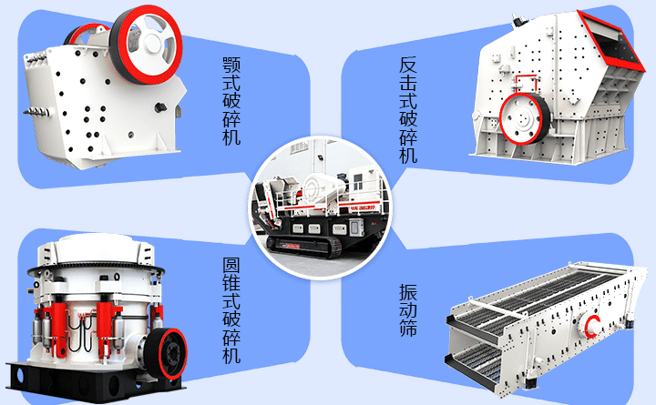 流動(dòng)式石子粉碎機(jī)：自由搭配各種破碎設(shè)備