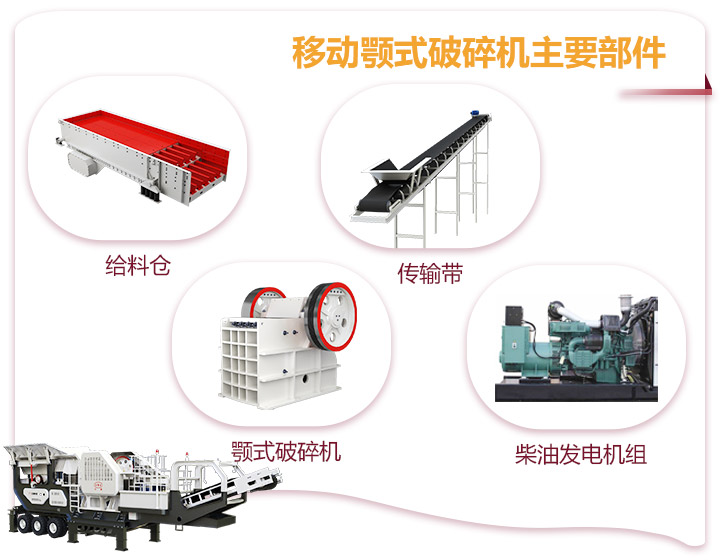 小型移動(dòng)顎式破碎車一體式生產(chǎn)，占地面積小